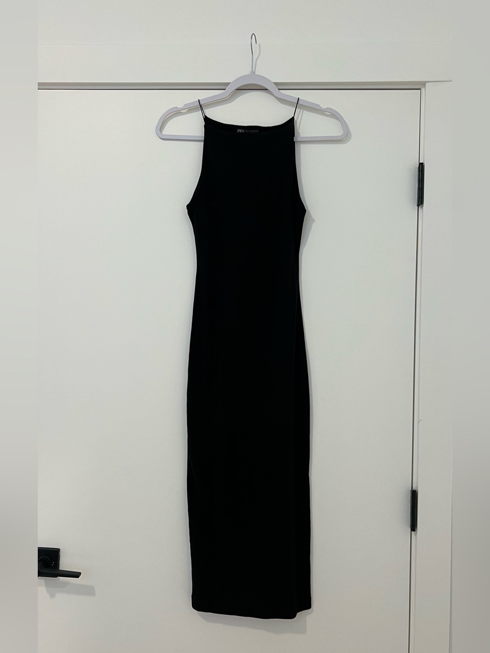 Zara Black High-Neck Maxi Dress